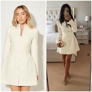 NWT Odd Muse The Ultimate Muse Long Sleeve Button Down Dress Ecru XXL